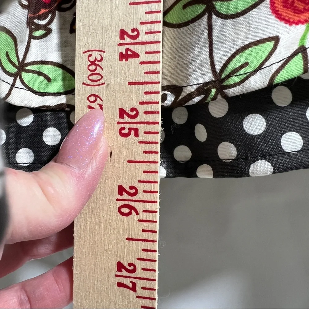 Dress Girls Size 5 Jungle Cotton Print Black White Polka Dots 90” Full Skirt